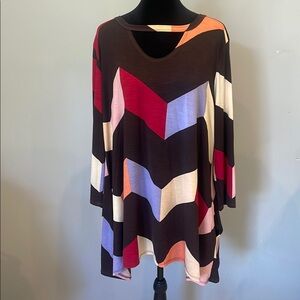 Colorful Chevron Patterned Women's dress